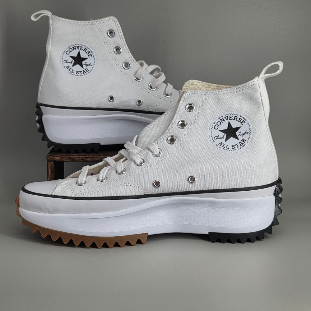 Converse Run Star Hike Hi Mens 9 Womens 10.5 White‎ Platform Chunky Streetwear